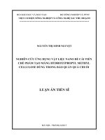 Nghiên cứu ứng dụng vật liệu nano để cải tiến chế phẩm tạo màng Hydroxy-propyl-methyl-cellulose (HPMC) dùng trong bảo quản quả chuối