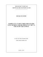 Nghiên cứu và phát triển một số tính năng mở rộng cho hệ thống lưu trữ và chia sẻ dữ liệu lindax 