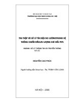 Thu thập và xử lý tín hiệu đo lường trong hệ thống chuẩn đầu lưu lượng khí quyển PVTt 