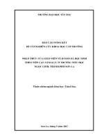 Nhận thức của giáo viên về đánh giá học sinh theo tiếp cận năng lực ở trường tiểu học ngọc linh, thành phố sơn la 