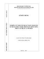 Nghiên cứu một số thuật toán thám mã sử dụng công nghệ tính toán song song trên các bộ xử lý đồ họa 