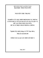 Nghiên cứu đặc điểm bệnh do ấu trùng Cysticercus tenuicollis gây ra ở lợn và dê tại tỉnh Thái Nguyên, đề xuất biện pháp phòng chống (tt)