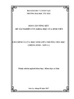 Lỗi chính tả của học sinh lớp 4 trường tiểu học chiềng sinh   sơn la 