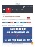 Kinh nghiệm chạy quảng cáo facebook ads   tôi là QUẢN TRỊ BLOG