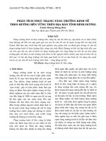 PHÂN TÍCH THỰC TRẠNG TĂNG TRƯỞNG KINH tế THEO HƯỚNG bền VỮNG TRÊN địa bàn TỈNH BÌNH DƯƠNG