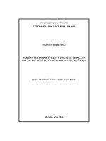 Nghiên cứu cố định tế bào và ứng dụng trong lên men etanol từ rỉ đường bằng phương pháp liên tục. (LA tiến sĩ)