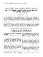 NHỮNG CHẶNG ĐƯỜNG PHÁT TRIỂN của GIÁO dục VIỆT NAM TRONG LĨNH vực đào tạo SAU đại học