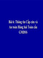 Bai 6  bài giảng GOC thong tin cap cuu và an toan hang hai toan cau GMDSS
