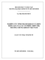 Nghiên cứu tính thanh khoản và biến động giá của các cổ phiếu trên thị trường chứng khoán việt nam 