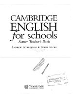 Cambridge english for schools starter TB