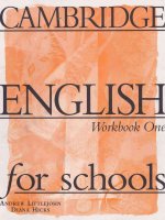 Cambridge english for schools 1 WB