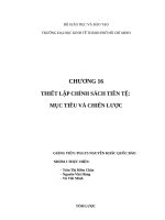 Tiểu luận thiết lập chính sách tiền tệ mục tiêu và chiến lược 