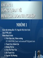 Thuyết trình môn tài chính doanh nghiệp tổng quan về định giá doanh nghiệp 
