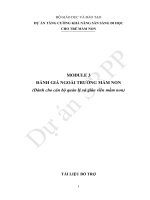 Tài liệu bổ trợ dự án tăng cường khả năng sẵn sàng đi học cho trẻ mầm non   module 3 đánh giá ngoài trường mầm non