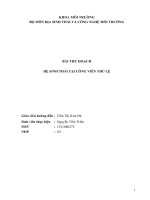 BÀI THU HOẠCH  HỆ SINH THÁI TẠI CÔNG VIÊN THỦ LỆ