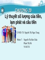 Thuyết trình môn lý thuyết tài chính lý thuyết số lượng của tiền lạm phát và cầu tiền 