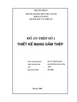 đồ án thép 1 mẫu cho sinh viên