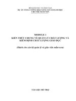 Tài liệu bổ trợ dự án tăng cường khả năng sẵn sàng đi học cho trẻ mầm non   module 1kiến thức chung về quản lý chất lượng và kiểm định chất lượng giáo dục