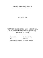 Thực trạng và giải pháp nâng cao hiệu quả quản lý bảo vệ rừng phòng hộ trên địa bàn tỉnh bắc ninh 