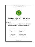 ĐÁNH GIÁ CÔNG TÁC XỬ LÝ CHẤT THẢI RẮN TẠI BÃI CHÔN LẤP ĐÌNH VŨ, THÀNH PHỐ HẢI PHÒNG