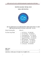 KIỂM SOÁT SỰ CỐ MÔI TRƯỜNG TRONG KHAI THÁC VÀ CHẾ BIẾN QUẶNG BAUXITE Ở TÂN RAI – BẢO LÂM – LÂM ĐỒNG