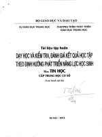 Tài liệu tập huấn dạy học và kiểm tra, đánh giá kết quả học tập theo định hướng phát triển năng lực học sinh môn tin học cấp trung học cơ sở phần 1