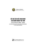 Ebook kết quả sản xuất kinh doanh của doanh nghiệp việt nam giai đoạn 2010 2014 (business results of vietnamese enterprises in the period 2010 2014)