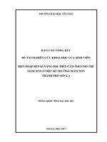 Biện pháp rèn luyện kĩ năng đọc diễn cảm thơ cho trẻ mầm non ở một số trường thành phố sơn la