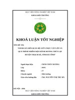 KHOÁ LUẬN TỐT NGHIỆP ĐÁNH GIÁ MỐI QUAN HỆ GIỮA THỰC VẬT LỚN VÀ QUÁ TRÌNH NHIỄM MẶN KÊNH MƯƠNG THỦY LỢI HUYỆN THẠCH HÀ, TỈNH HÀ TĨNH