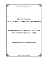 Thuyết tương đối trong việc giải thích một số hiện tượng của vũ trụ 