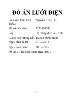 Đồ án lưới điện Đề tài 31: Thiết kế mạng điện 110kV