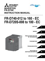 Instruction sheet inverter FR d700 instruction manual
