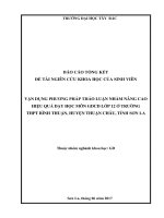 Vận dụng phương pháp thảo luận nhằm nâng cao hiệu quả dạy học môn GDCD lớp 12 ở trường THPT bình thuật, huyện thuận châu, tỉnh sơn la 