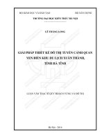 GIẢI PHÁP THIẾT KẾ ĐÔ THỊ TUYẾN CẢNH QUAN VEN BIỂN KHU DU LỊCH XUÂN THÀNH, TỈNH HÀ TĨNH