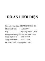 Đồ án lưới điện Đề tài 42: Thiết kế mạng điện 110kV