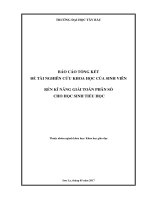 Đề tài rèn kĩ năng giải toán phân số cho học sinh tiểu học 