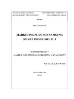 marketing plan for samsung  smart phone 2012 2015 