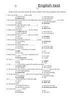 Trắc nghiệm tiếng anh thi công chức thuế 2017