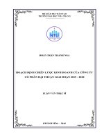 Hoạch định chiến lược kinh doanh của công ty cổ phần đại thuận giai đoạn 2015 2020 