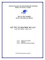 ký túc xá đại học đà lạt (thuyết minh + phụ lục) 