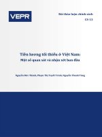 Tiền lương tối thiểu ở Việt Nam: Một số quan sát và nhận xét ban đầu