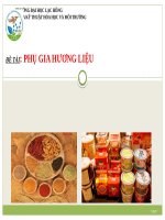 phụ gia huong liêu trong chế biến thực phẩm