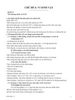 GIAO AN SINH HOC 10 THEO CHU DE  CHU DE 6 - VI SINH VẬT