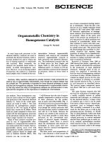 Organometallic chemistry and homogeneous catalysis