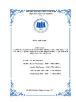 Tiểu luận môn triết học vận dụng nguyên tắc toàn diện trong triết học mác – lênin để giải quyết một số vấn đề trong công cuộc đổi mới hiện nay của việt nam 