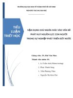 Vận dụng chủ nghĩa mác vào vấn đề phát huy nguồn nhân lực con người trong sự nghiệp phát triển đất nước 