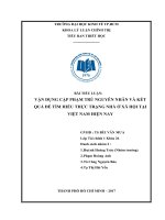 Tiểu luận môn triết học vận dụng cặp phạm trù nguyên nhân và kết quả để tìm hiểu thực trạng nhà ở xã hội tại việt nam hiện nay 
