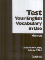 test your vocabulary in use elementary  