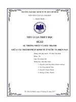 Tiểu luận triết học sự thống nhất và đấu tranh giữa các thành phần kinh tế ở nước ta hiện nay 