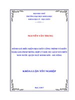 ĐÁNH GIÁ điều KIỆN địa CHẤT CÔNG TRÌNH và KIẾN NGHỊ GIẢI PHÁP MÓNG hợp lý KHU DU LỊCH VEN BIỂN NON nước QUẬN NGŨ HÀNH sơn – đà NẴNG